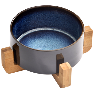 陶瓷猫碗保护颈椎木架防漏