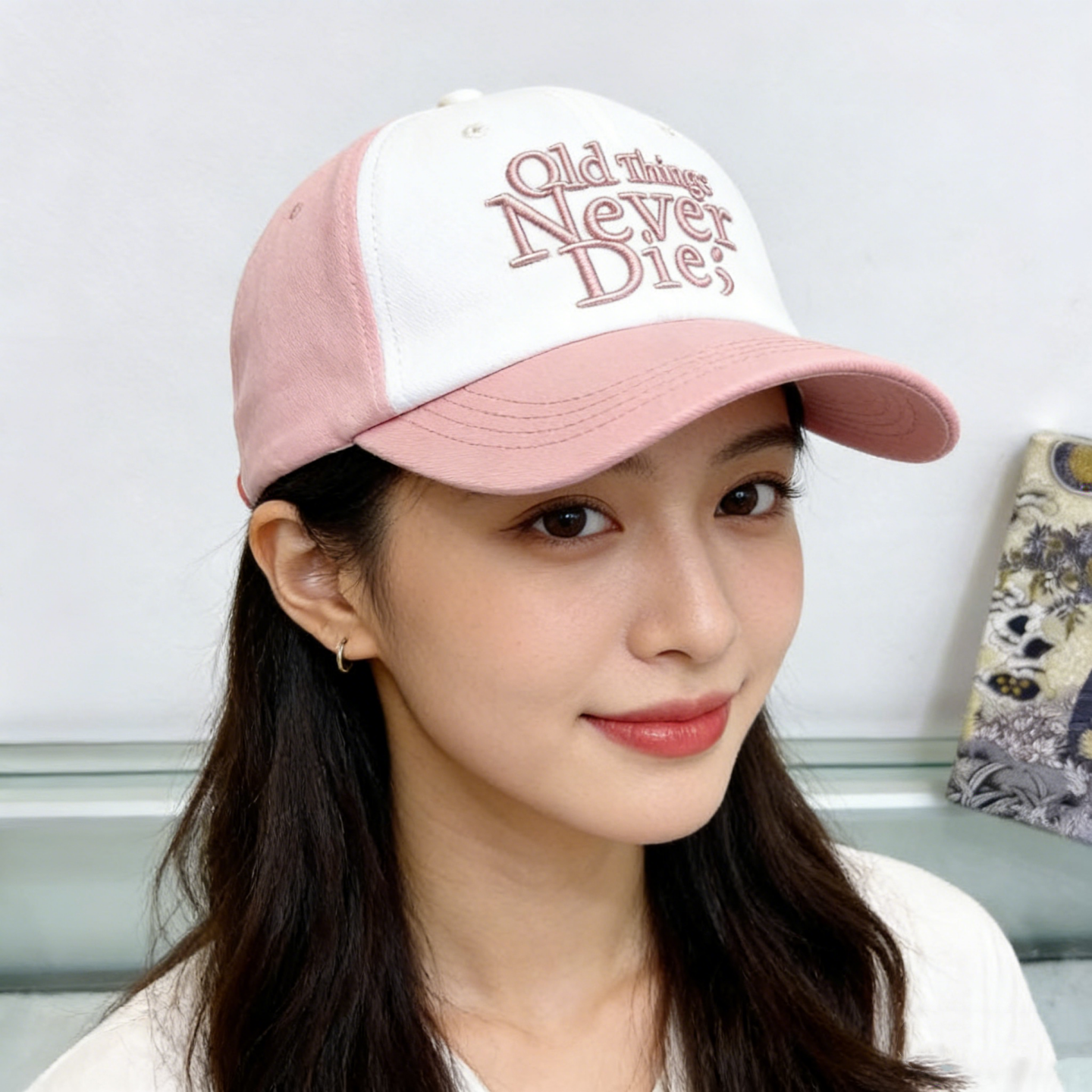 新款韩式ONGO韩国撞色刺绣字母棒球帽男女同款显白鸭舌帽街头潮帽