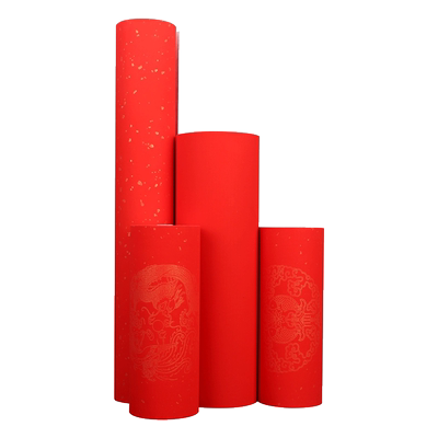 宝云轩万年红对联纸宣纸手写毛笔书法作品纸专用红色长卷半生半熟洒金大红长卷七言红纸加厚素面春联空白定制