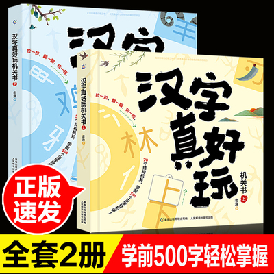 汉字真好玩机关书上下册词语真好玩 3-6-8岁幼小衔接学前识字书大全幼儿认字启蒙书幼儿园大班升一年级识字训练绘本儿童宝宝立体书