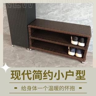 柜进门多层穿鞋 藤编鞋 架入户门口可坐鞋 柜换鞋 凳一体家用 凳简约鞋