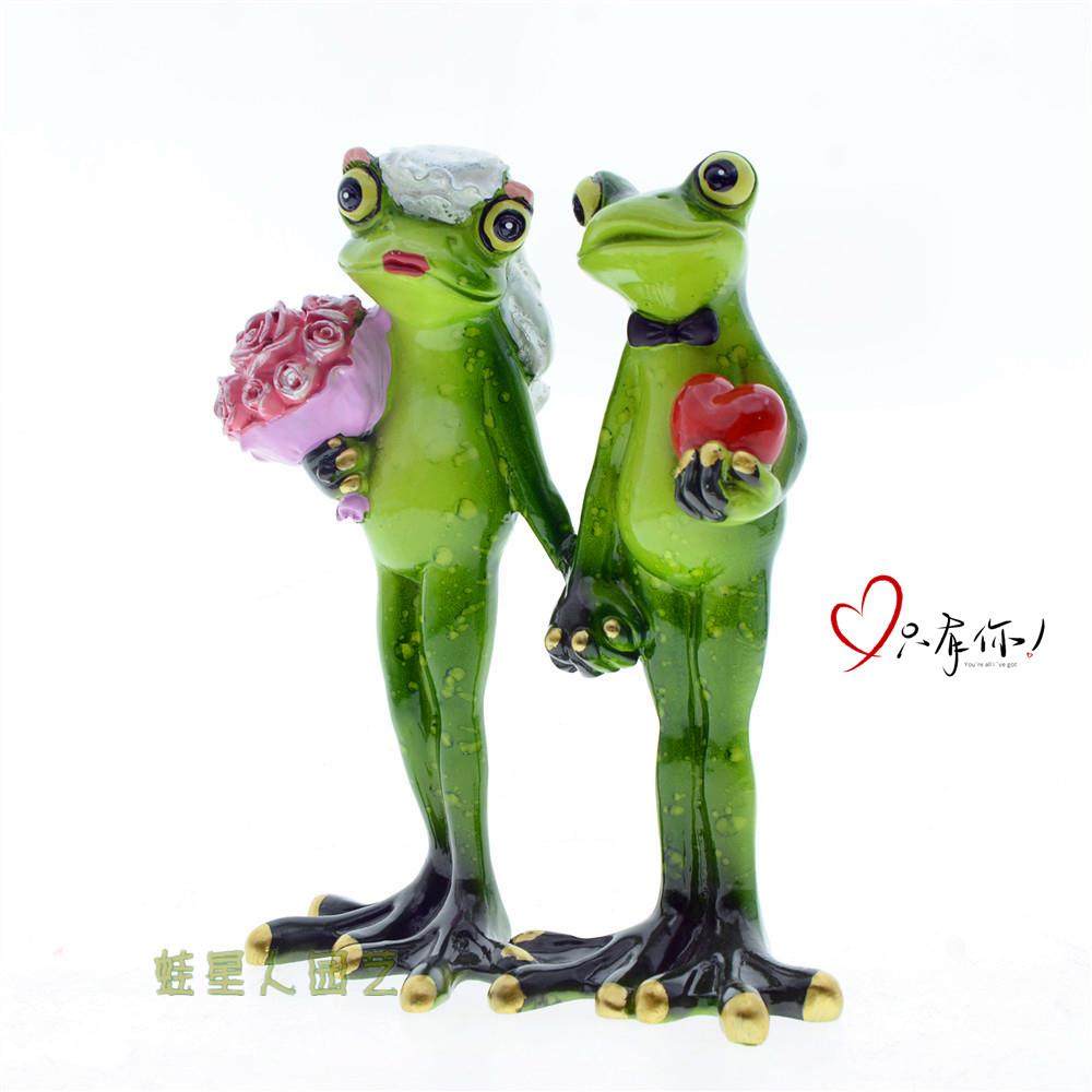 情侣青蛙摆件浪漫饰品新房桌面电视柜橱窗搞笑减压七夕情人节礼物,家居饰品,桌面摆件,淘宝优惠券,粉丝福利购,淘宝优惠卷