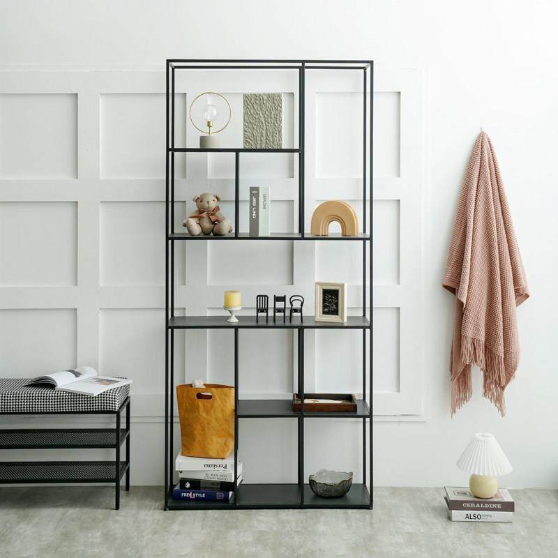 铁梵简易落地整墙书架白色卧室收纳书柜网红办公室置物架靠墙现代,住宅家具,书架,淘宝优惠券,粉丝福利购,淘宝优惠卷
