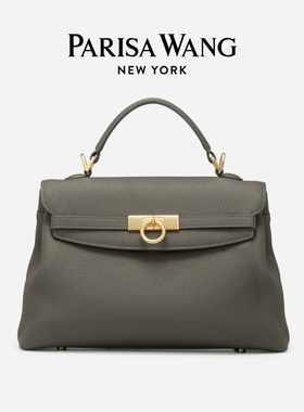 董洁同款Parisa Wang包包女Grace格蕾丝中号手提包单肩斜挎牛皮