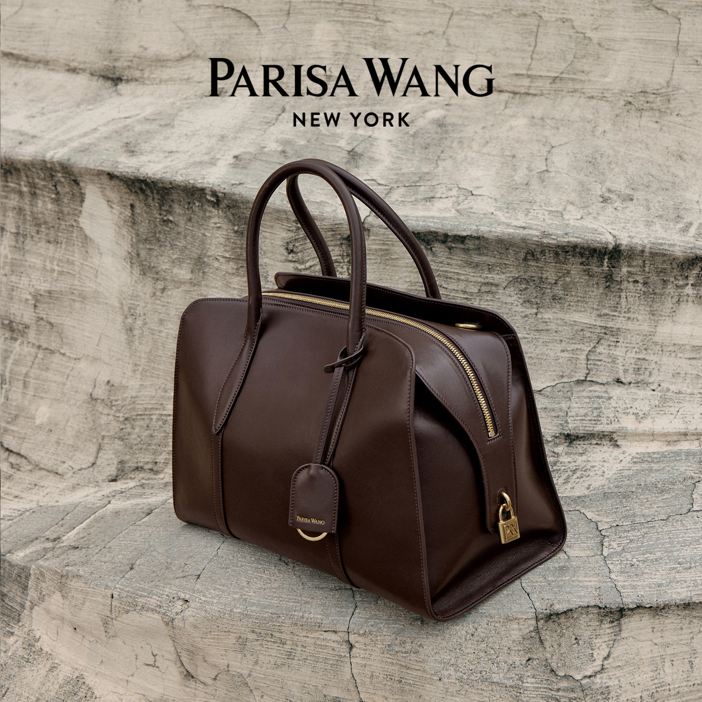 Parisa Wang嘉柏丽系列35大号软皮波士顿包通勤出行13寸电脑包