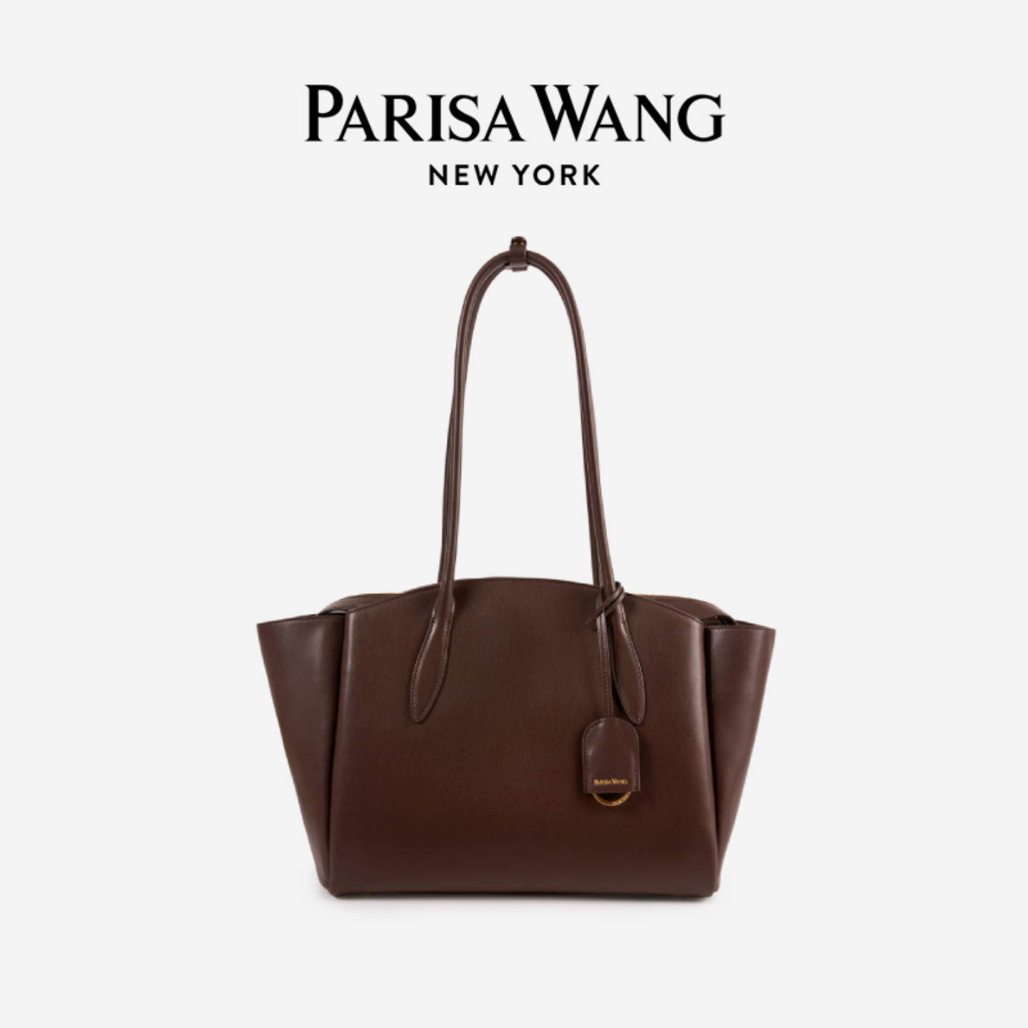 Parisa Wang新款嘉柏丽系列腊肠托特包14寸电脑包通勤上班
