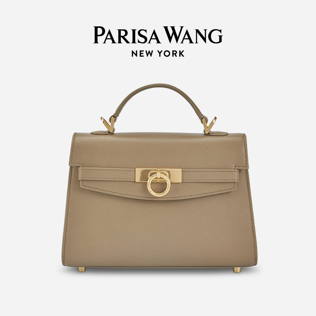 格蕾丝手提包锁扣开合小号通勤