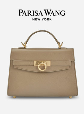 Parisa Wang女包Grace格蕾丝手提包斜挎包通勤轻奢牛皮质感小号