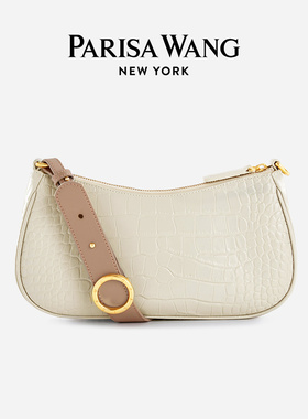 Parisa Wang女包Carrie凯莉腋下包法棍包通勤高级感牛皮轻奢设计