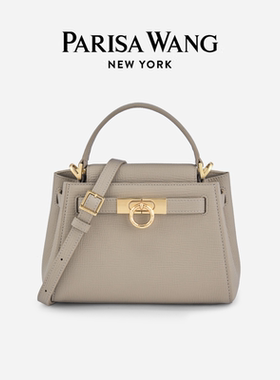 Parisa Wang包包女Madison麦迪逊小号手提包斜挎包通勤包头层牛皮