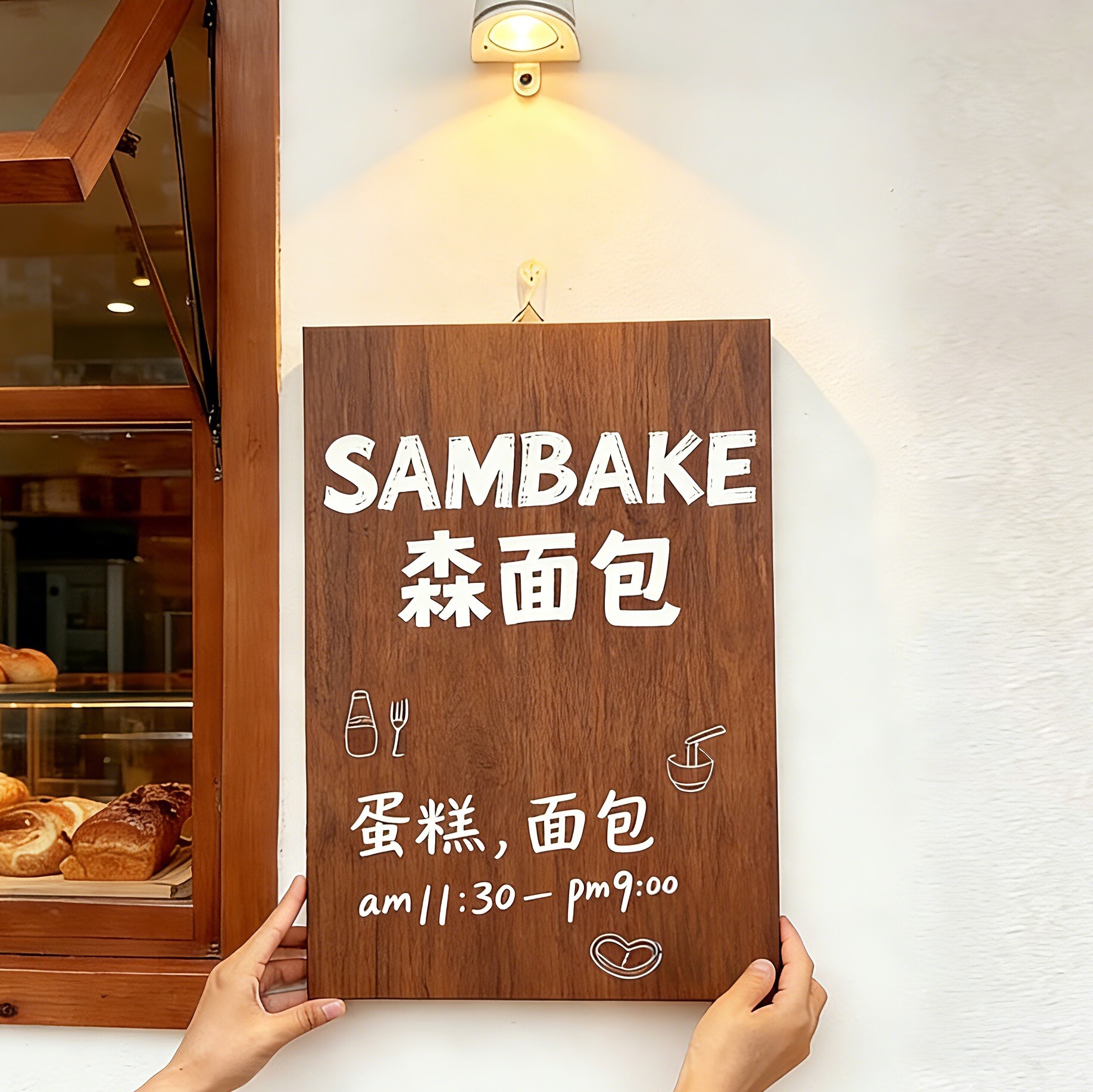 真实木创意招牌免费刻字支持定制