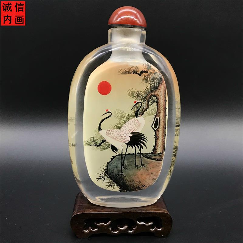 诚信内画鼻烟壶15厘米壶 瓶内画 中国风特色礼品家居摆件外事商务