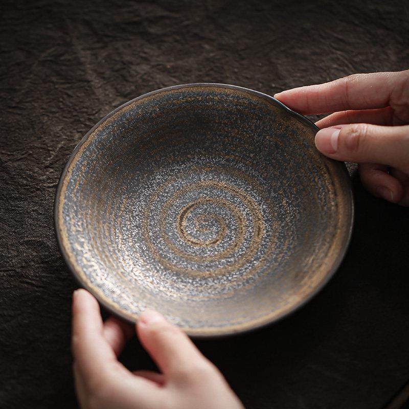 中式粗陶茶承鎏金壶承干泡台蓄水陶瓷复古茶托盘功夫茶具茶盘小型,餐饮具,茶道/零配,淘宝优惠券,粉丝福利购,淘宝优惠卷