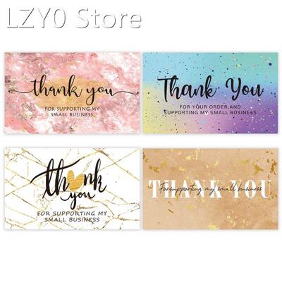 Marble Gold Foil Thank You Card Small Business Commodity Pac