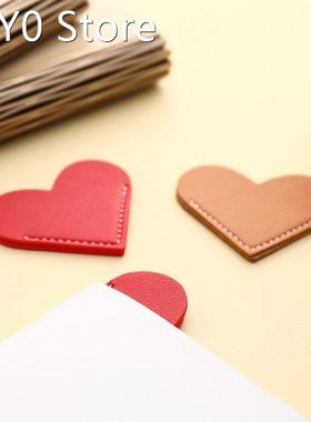 Handcrated Leather Bookmark Love Heart Design Vintage Bookma