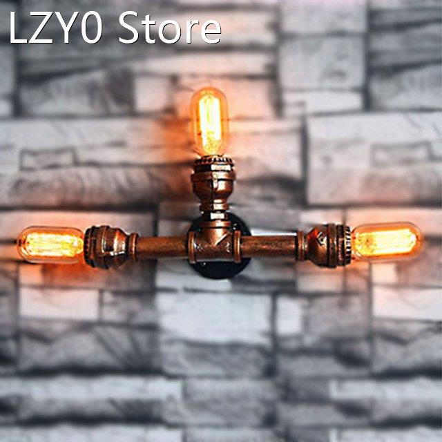 Loft Industrial Retro Vintage Wall Lamp 3 Heads Bulbs E27 Wa