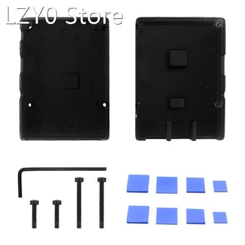 Aluminum Case with Cooling Fan Metal Shell Black Enclosure C