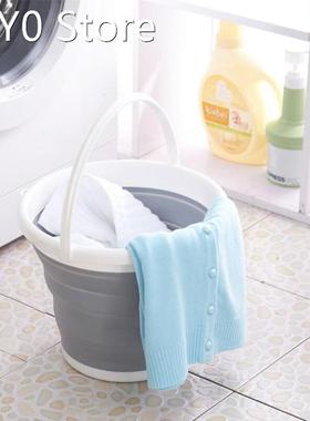 5/10 L Foldable Bucket Car Wash Bucket Outdoor Fishing Round