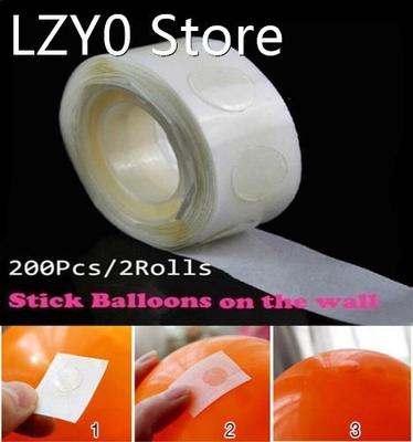 Clear 2 Rolls Glue Special Dot Double Side Adhesive Balloon