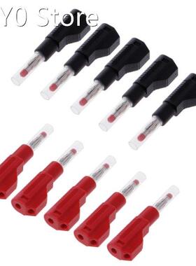 10Pcs 4mm Male Retractable Sheath Stackable Banana Plug Wire