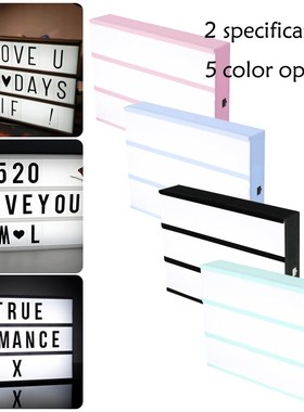 Letters Cards USB Port Powered Cinema Lightbox A4/A6 Size L