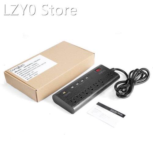 USB Charger Power Socket 7 Way Outlets 1 QC 3.0 USB Port and