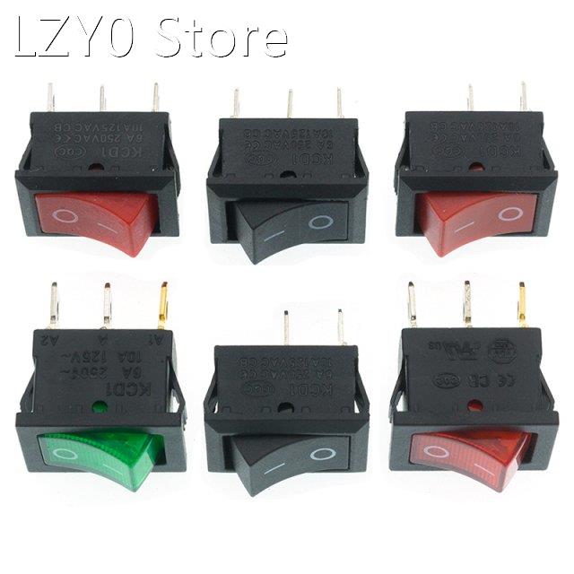 KCD1-101 Boat Car Rocker Switch 6A/10A ON-OFF 250VAC 6A/125V