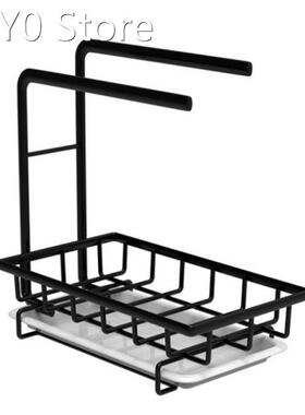 Wall Mount Hanging Kitchen Drain Basket Sponge Storage Rack