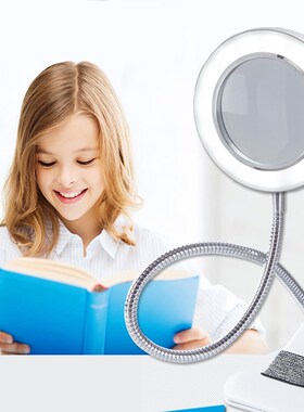 10W Magnifying Glass with LED Light Soldering Tool Desk Clam