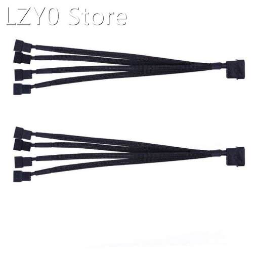 Hot Sale 2pcs 4pin IDE Molex to 4 Port 3Pin/4Pin PC Cooling