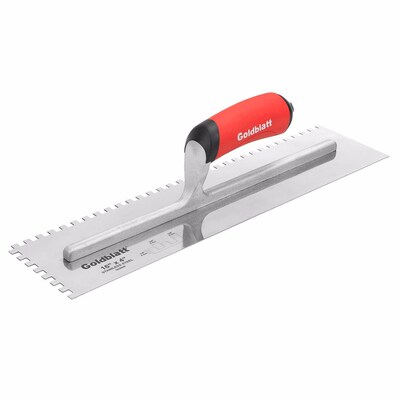 Plaster Trowel 16X4 Stainless Steel Notched Trowel 1/4 X 1/4