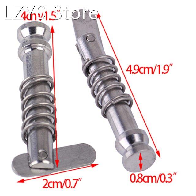 2pcs Silver Metal Quick Release Pin Deck Hinge Boat Marine Y