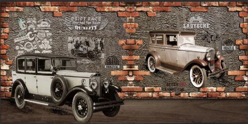 custom 3d photo wallpaper room mural retro motorcycle nostal