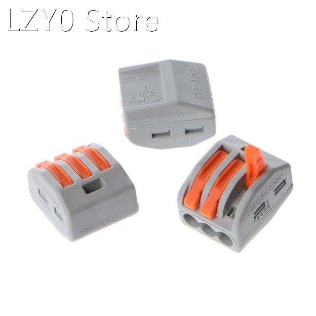 10 Pcs 3 Way Electric Cable Wire Connector Reusable Lever Te