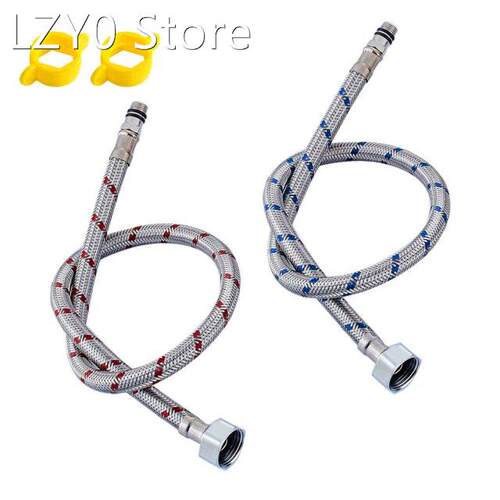 G1/2 G3/8 G9/16 50cm 1 pair Stainless Steel Flexible Plumbin