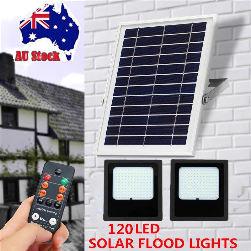 2PCS 120 LED Solar Panel Flood Light Indoor/Outdoor Garden S