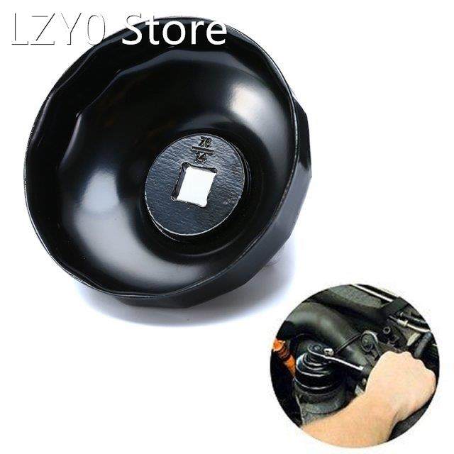 durable black steel 76mm 14 flutes car oil filter cap type w