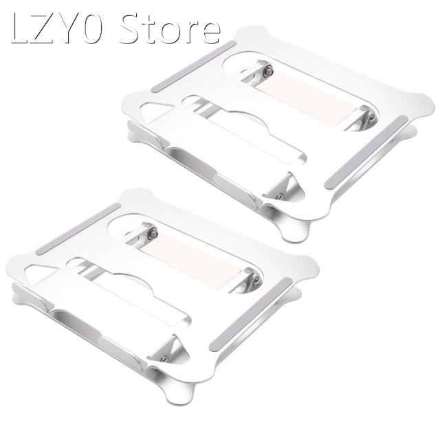 2X Laptop Stand, Silver Aluminum Office Laptop Lift Stand Fo