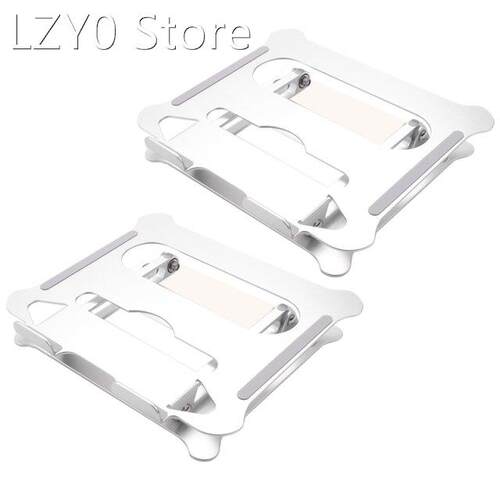2X Laptop Stand, Silver Aluminum Office Laptop Lift Stand Fo