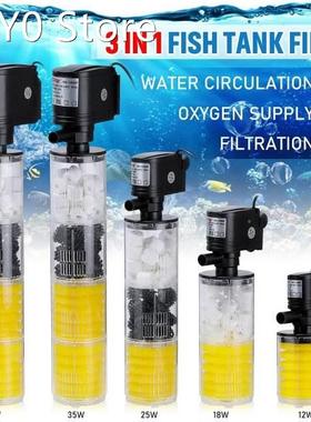 3 In 1 Internal Aquarium Filter Built in filter Oxygenation