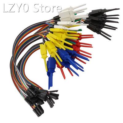 10Pcs High Efficiency Test Hooks Clips Test Leads Flat Gripp