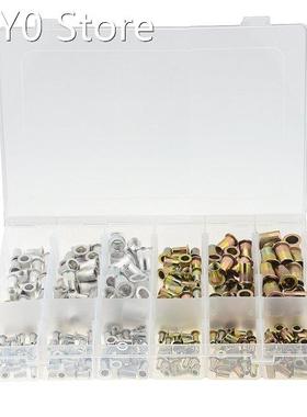300PCS Zinc Plated Rivetnuts Blind Set Nutserts Threaded Ins