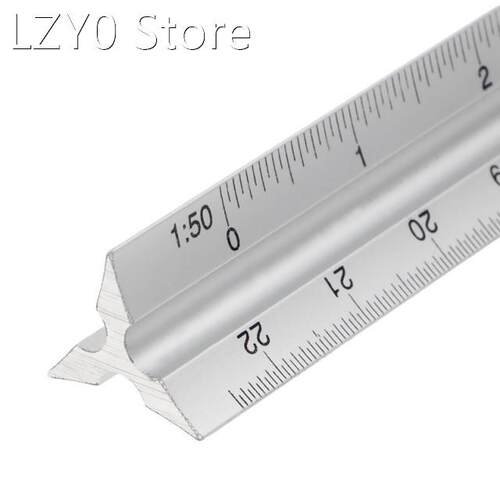 30cm Aluminium Metal Triangle Scale Architect Engineer Techn