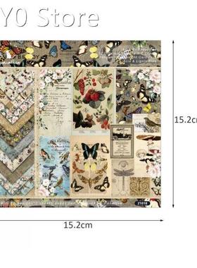 12 Patterns Aesthetic Stickers For Journaling Vintage Scrapb