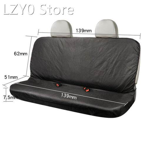 Waterproof Rear Bench Seat Cover 600D Oxford Black Seat Cush