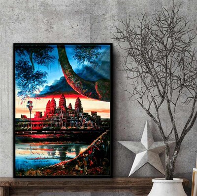 Cambodia Landscape Art Photography Canvas Prints Modern Pain