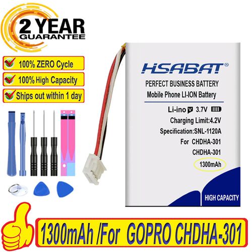 Top Brand  New 1300mAh Battery for GOPRO CHDHA-301 Hero