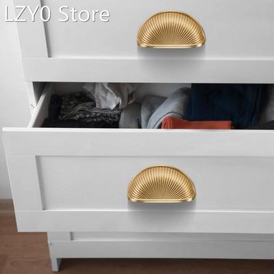 Cabinet Door Handle Gold Shell Chinese Wardrobe Drawer Handl