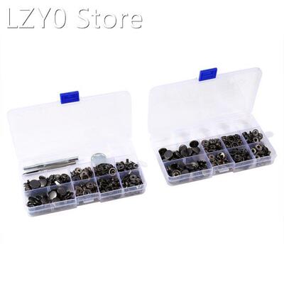 100 Sets/Lot 15mm Black Snap Fasteners Copper Press Stud But