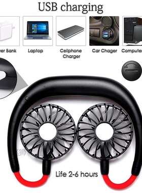 2020 Mini USB Portable Fan Neck Fan Neckband With Rechargeab
